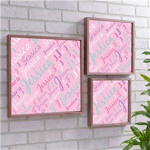 Personalized Girl Script Word Art Wall Decor by Gifts For You Now
