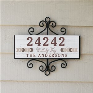 Personalized Chevron Address Sign by Gifts For You Now