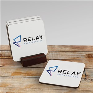 Personalized Corporate Logo Coasters by Gifts For You Now