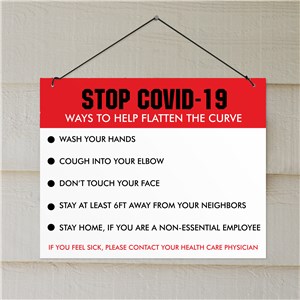 Personalized Stop Covid-19 Wall Hanging by Gifts For You Now
