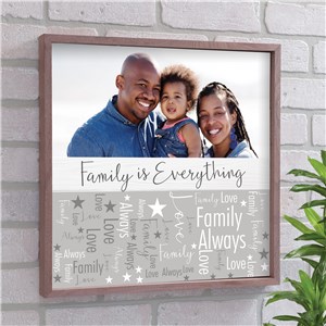 Personalized Family Is Everything Word Art Framed Wall Sign by Gifts For You Now