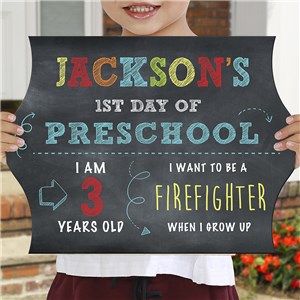 Personalized First Day of School Sign by Gifts For You Now