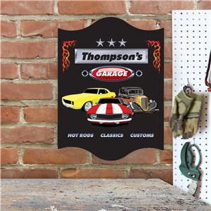 Classic Cars Personalized Garage Sign by Gifts For You Now