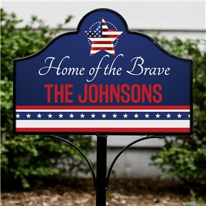 Personalized Stars and Stripes Magnetic Sign Set by Gifts For You Now