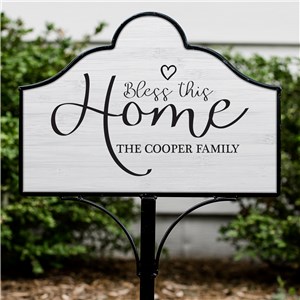 Bless This Home Personalized Magnetic Sign Set by Gifts For You Now