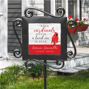 Personalized Memorial Cardinal Garden Stake by Gifts For You Now