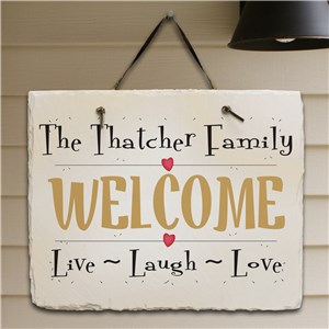 Live ~ Laugh ~ Love Personalized Slate Plaque by Gifts For You Now