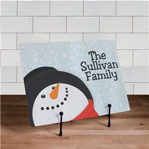 Image of Personalized Snowman Cutting Board