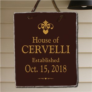 Image of Our House Personalized Slate Plaque