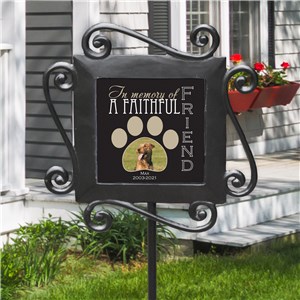 Image of Personalized Faithful Friend Memorial Garden Stake