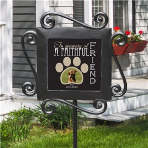 Personalized Faithful Friend Memorial Garden Stake by Gifts For You Now