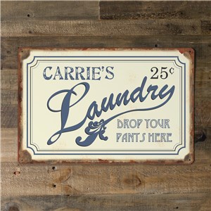 Image of Personalized Drop Your Pants Here Laundry Sign