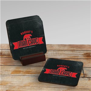 Image of Personalized Man Cave Coaster Set