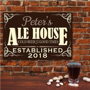 Image of Ale House Personalized Wall Sign