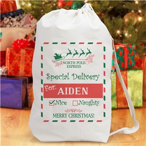 Personalized North Pole Express Sack by Gifts For You Now