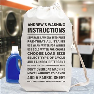 Personalized Washing Instructions Laundry Bag by Gifts For You Now
