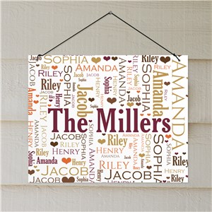 Family Word-Art Personalized Wall Sign by Gifts For You Now