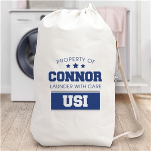 Personalized Property of School Laundry Bag by Gifts For You Now