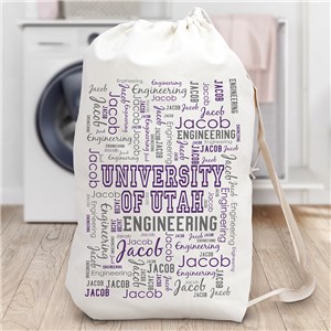 Personalized College Word Art Laundry Bag by Gifts For You Now