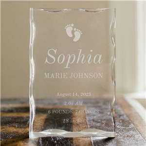 Personalized Engraved Baby Keepsake Acrylic Block by Gifts For You Now