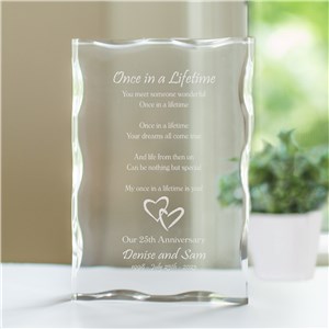 Anniversary Personalized Keepsake Block by Gifts For You Now