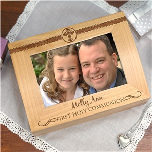 Personalized Engraved First Communion Cross Keepsake Box by Gifts For You Now