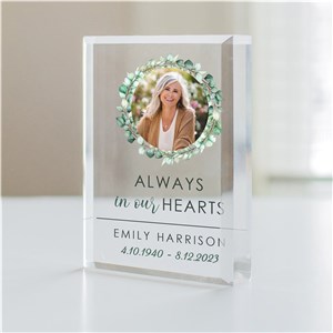 Personalized Always In Our Hearts Photo Keepsake by Gifts For You Now