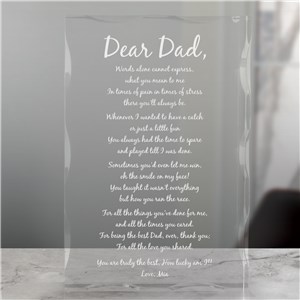 Personalized Engraved Poem Keepsake Block by Gifts For You Now