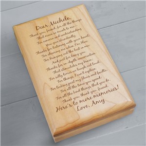 To My Friend.. Personalized Wooden Keepsake Box by Gifts For You Now