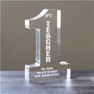 Number One Teacher Personalized Keepsake by Gifts For You Now