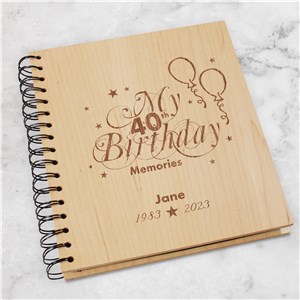 Personalized 40th Birthday Memories Photo Album by Gifts For You Now