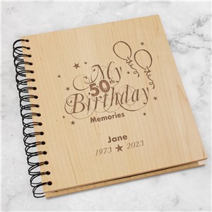 Personalized 50th Birthday Memories Photo Album by Gifts For You Now