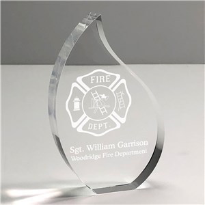 Personalized Firefighter Flame Keepsake by Gifts For You Now