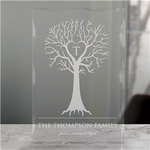 Personalized Engraved Family Tree Keepsake Block by Gifts For You Now
