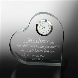 Personalized Mother Keepsake Clock by Gifts For You Now