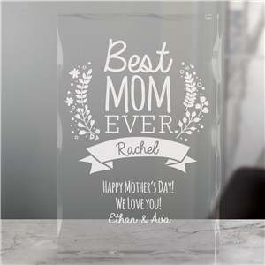 Personalized Engraved Best Mom Ever Acrylic Keepsake by Gifts For You Now