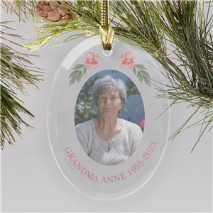 Memorial Glass Personalized Photo Christmas Ornament by Gifts For You Now