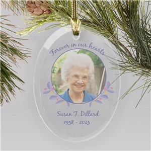 Personalized In Our Hearts Forever Custom Memorial Christmas Ornament by Gifts For You Now
