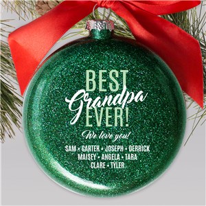Personalized Best Ever Glass Christmas Ornament by Gifts For You Now