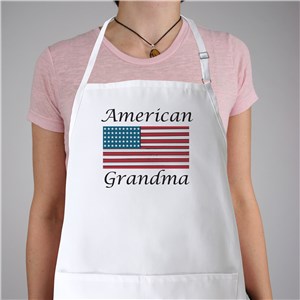 Image of American Flag Personalized Apron