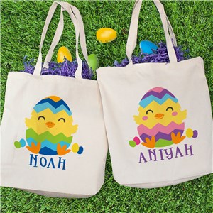 Personalized Easter Chicks Tote Bag by Gifts For You Now