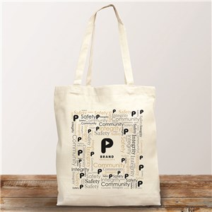 Personalized Corporate Logo Word Art Tote Bag by Gifts For You Now