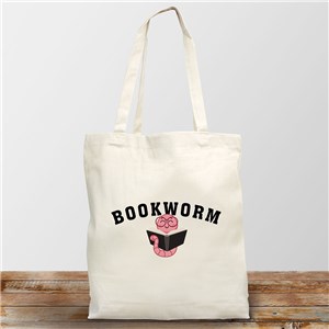 Personalized Bookworm Tote Bag by Gifts For You Now
