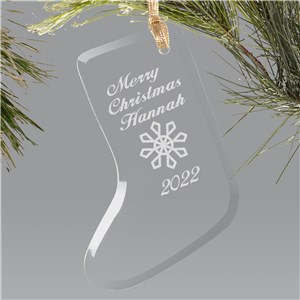 Personalized Merry Christmas Stocking Holiday Christmas Ornament by Gifts For You Now
