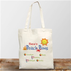 Image of Beach Bums Personalized Canvas Tote Bag