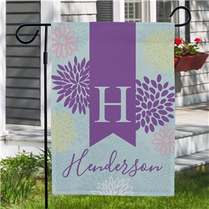 Abstract Floral Personalized Garden Flag by Gifts For You Now