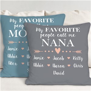 Personalized My Favorite People Call Me Throw Pillow - Blue - 14 Inches by Gifts For You Now