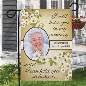 Personalized Hold You In My Memory Memorial Flag by Gifts For You Now