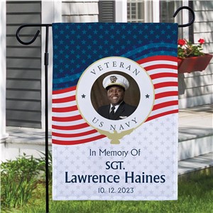 Personalized Veteran Memorial Garden Flag by Gifts For You Now