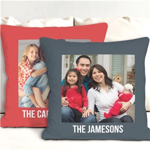 Personalized Vacation Photo Throw Pillow - Beige - 17 Inches by Gifts For You Now